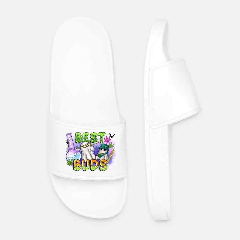 Best Buds - Men’s Pool Sliders - white
