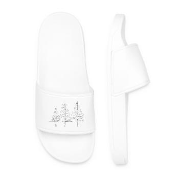 Minimalist Modern Abstract Pines - Men’s Pool Sliders - white - Front