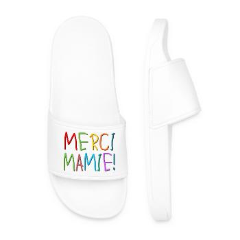 MERCI MAMAN ENFANTS MAMIE - Claquettes Homme - blanc - Devant