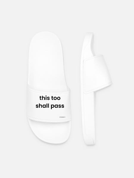 This too shall pass - Men’s Pool Sliders - white