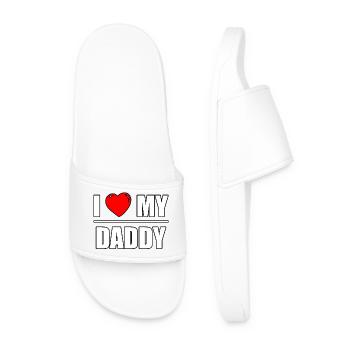 Schrift Design "I love my Daddy" - Männer Badelatschen - Weiß - Vorne