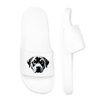 Tête de Labrador Retriever - Chien de compagnie Autocollant - Claquettes Homme - blanc - Devant