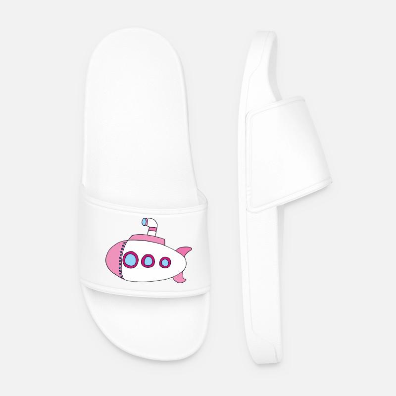 uboot rosa - Männer Badelatschen - Weiß
