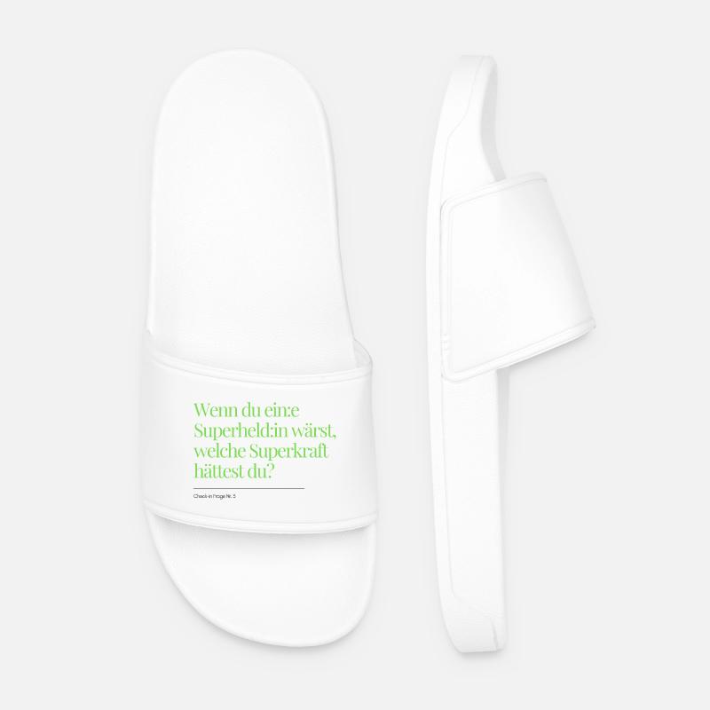 Check-in Question No. 3 - Men’s Pool Sliders - white