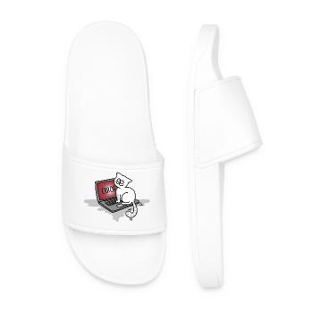 Cat on Keyboard ERROR – IT Homeoffice Gaming - Men’s Pool Sliders - white - Front