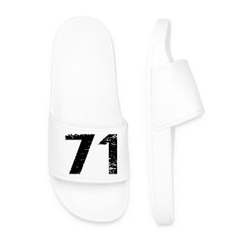 71 Number Jersey - Men’s Pool Sliders - white - Front