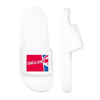 Flag of England with a modern twist - Men’s Pool Sliders - white - Front