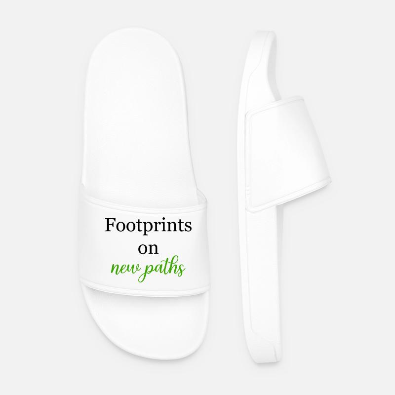 Footprints on New Paths Discovery Journey	 - Men’s Pool Sliders - white