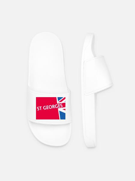Buntes Union Jack-Design - Männer Badelatschen - Weiß