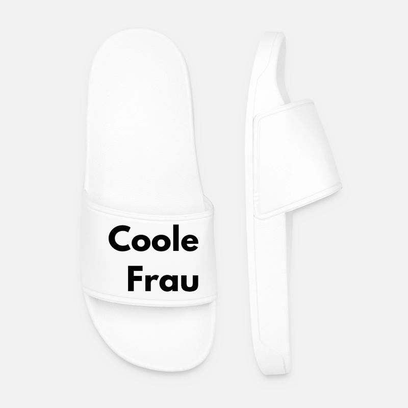 So sieht ein coole Frau aus - Männer Badelatschen - Weiß