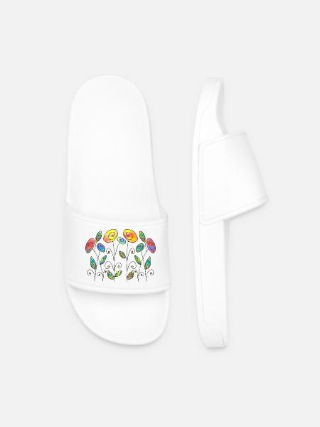 Fleur - Claquettes Homme - blanc