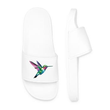 Kolibri - Cooles Vogel-Logo - Männer Badelatschen - Weiß - Vorne