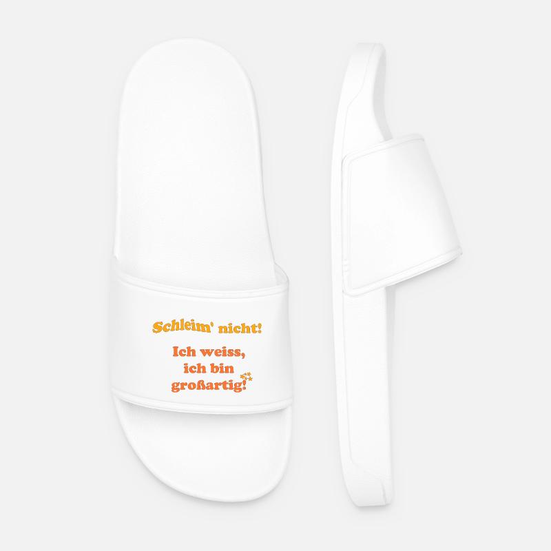 Slime not, I know I'm great - Men’s Pool Sliders - white