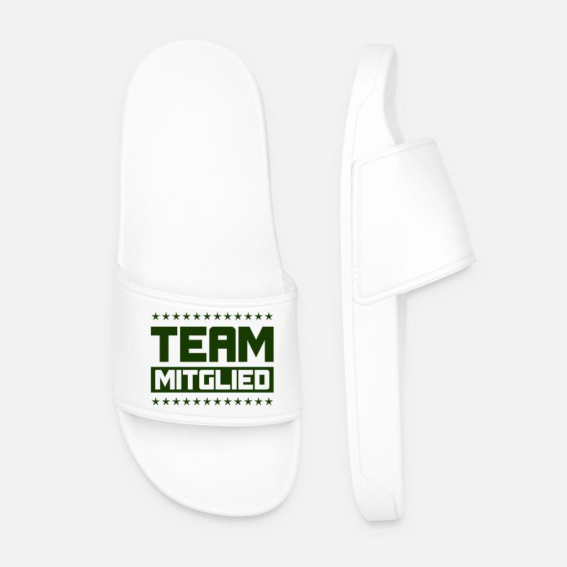 Team Mitglied Badge Druck - Männer Badelatschen - Weiß