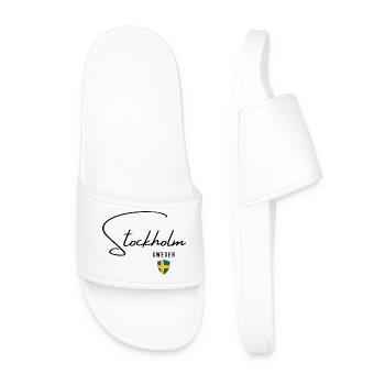 Elegant design Stockholm, I love Stockholm - Men’s Pool Sliders - white - Front