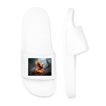 Fire Phoenix Rise - Men’s Pool Sliders - white - Front