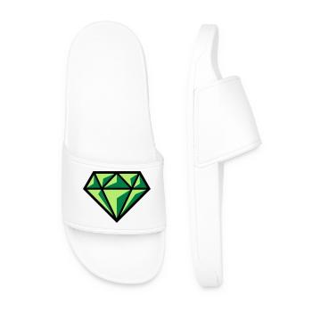 Diamant (Edelstein Brillant Symbol / POS Gre 3C) - Männer Badelatschen - Weiß - Vorne