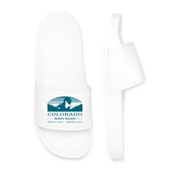 Mount Wilson - petrol blue - Men’s Pool Sliders - white - Front