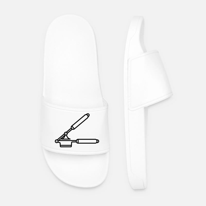 Garlic press or spaetzle press - Men’s Pool Sliders - white