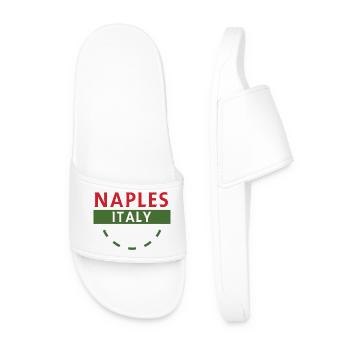 Naples Italy Emblem Arc - Men’s Pool Sliders - white - Front