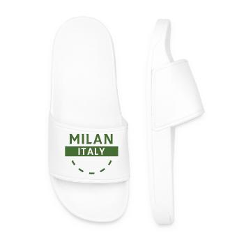Mailand Italien Emblem der grünen Stadt - Männer Badelatschen - Weiß - Vorne