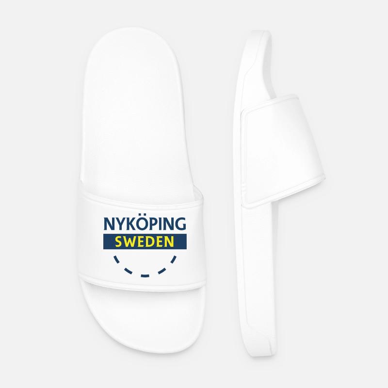 Nyköping Schweden Schild - Männer Badelatschen - Weiß