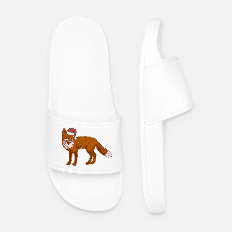 WEIHNACHTSFUCHS - Männer Badelatschen - Weiß