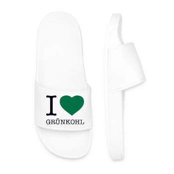 I love kale - Men’s Pool Sliders - white - Front