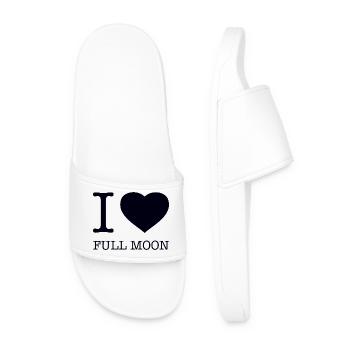 I love Full moon Vollmond - Men’s Pool Sliders - white - Front