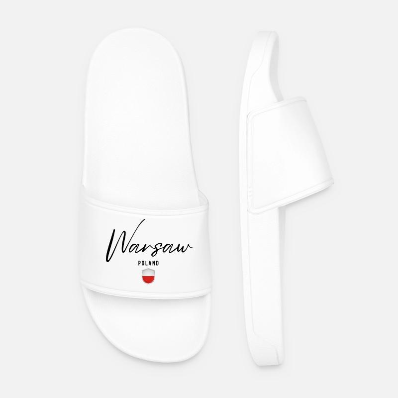Conception élégante Varsovie, Varsovie Pologne - Claquettes Homme - blanc