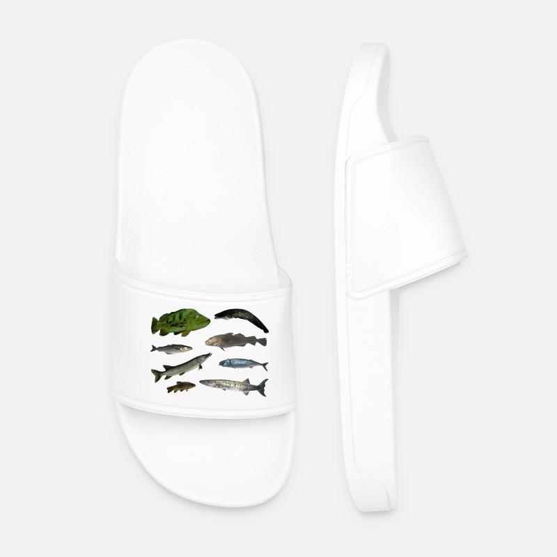 Fische - Männer Badelatschen - Weiß