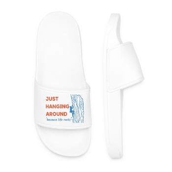 Juste traîner parce que la vie est un peu génial à grimper - Claquettes Homme - blanc - Devant