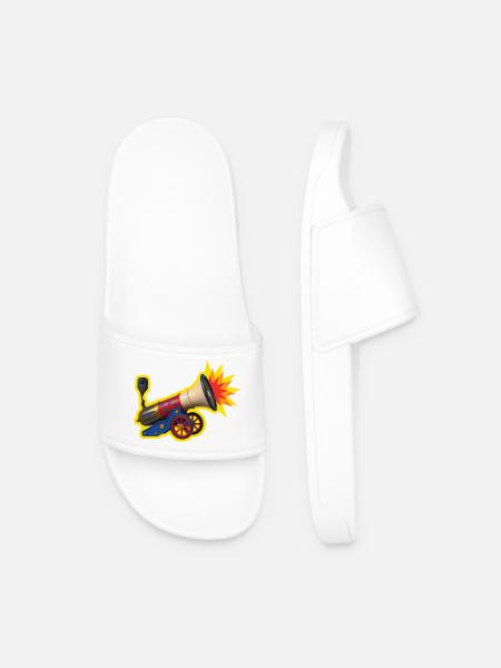WORDS OVER WAR - freedom & rights - Men’s Pool Sliders - white