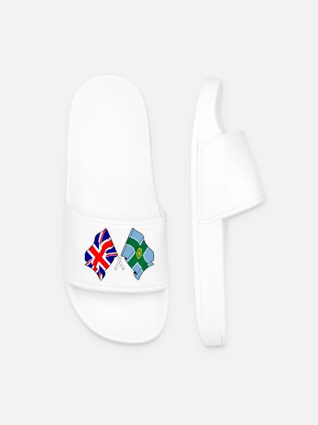 Derbyshire & Great Britain - Men’s Pool Sliders - white