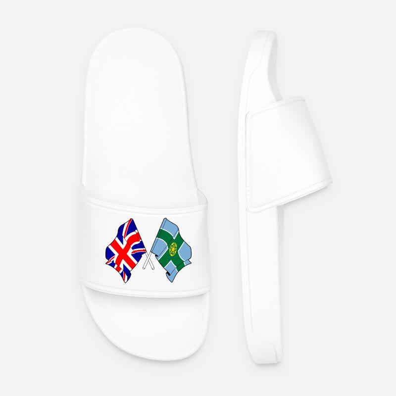 Derbyshire & Great Britain - Men’s Pool Sliders - white