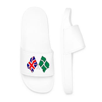 Devon & Great Britain Cross - Men’s Pool Sliders - white - Front