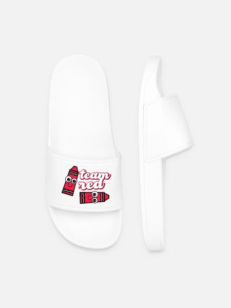 Red Team Cheerful Pencils - Men’s Pool Sliders - white