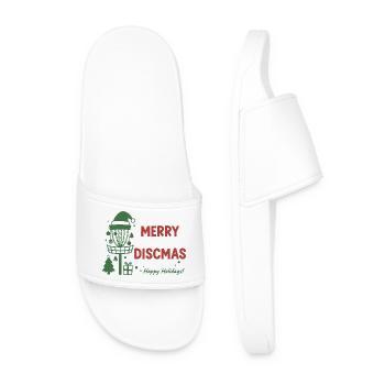 Panier de disc golf Joyeux Discmas Joyeuses Fêtes - Claquettes Homme - blanc - Devant