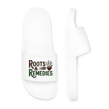 Herbalist Roots Remedies Professional Clinical  - Men’s Pool Sliders - white - Front