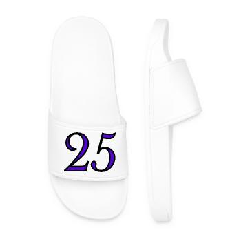 25. 25 YEARS. 25th ANNIVERSARY. 25 YEARS ANNIVERSARY. - Men’s Pool Sliders - white - Front