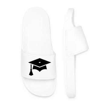 Abi, Graduation Cap, College hut, Schulabschluss - Männer Badelatschen - Weiß - Vorne