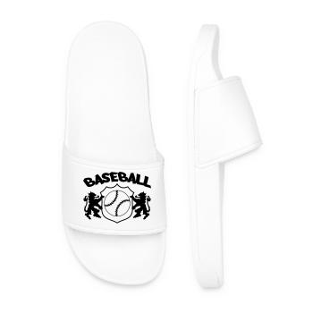 Baseball Logo - Claquettes Homme - blanc - Devant