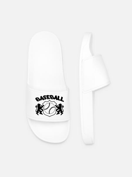 Baseball Logo - Männer Badelatschen - Weiß