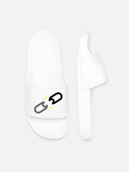Broken Chain Freedom - Men’s Pool Sliders - white
