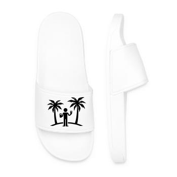 Vacances à la fête : boire sur l’île - Claquettes Homme - blanc - Devant
