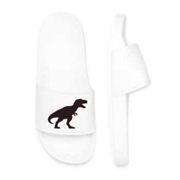 Dino Silhouette T-Rex - Männer Badelatschen - Weiß - Vorne