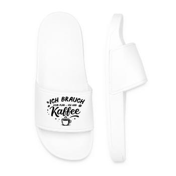 I don't need a plan, I need coffee - Men’s Pool Sliders - white - Front