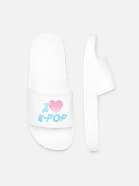 Ich liebe K-Pop - Männer Badelatschen - Weiß