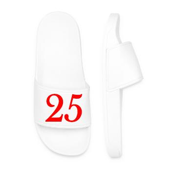 25. 25 YEARS. 25th ANNIVERSARY. 25 YEARS ANNIVERSARY. - Men’s Pool Sliders - white - Front