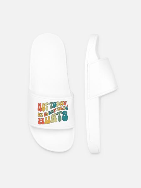 Not Today My Everything Hurts Fibromyalgia - Men’s Pool Sliders - white